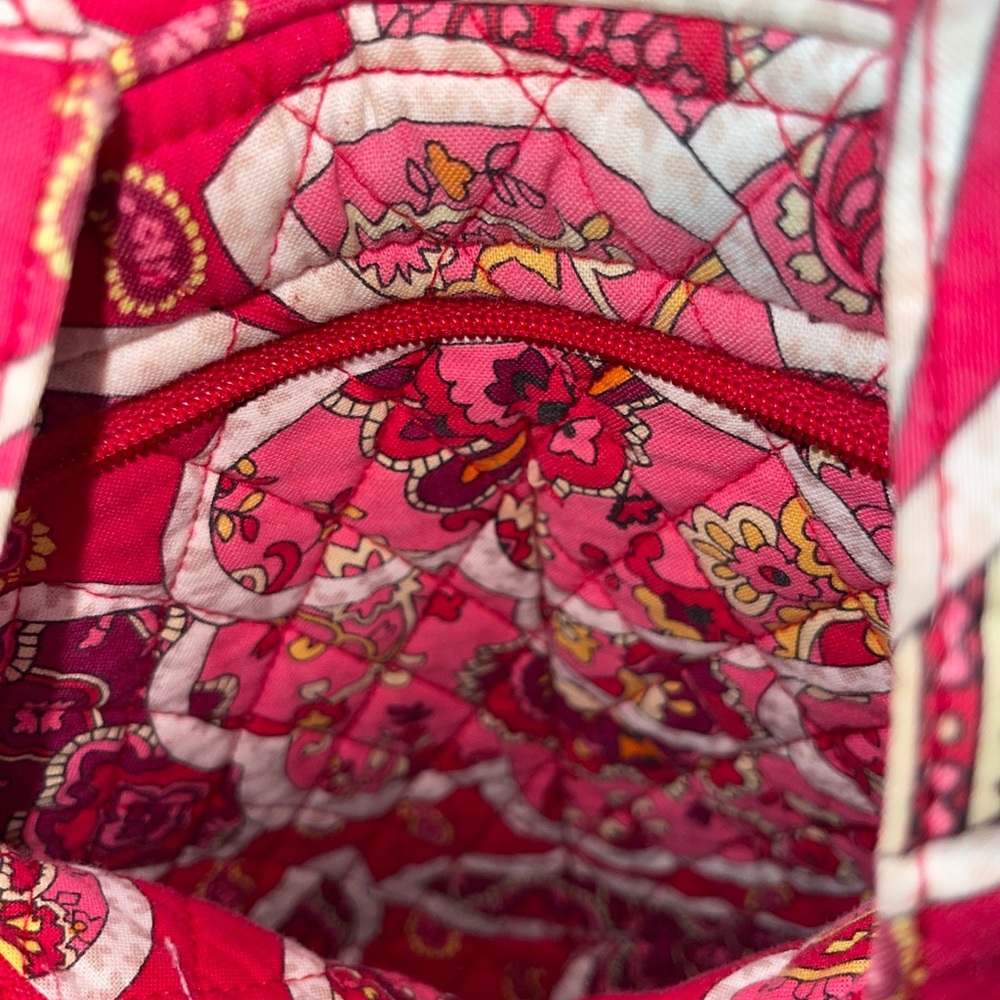 Vera Bradley Red and Pink Patterned Backpack - Picture 6 of 13